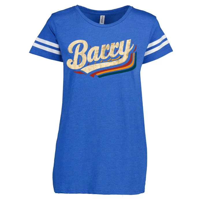 Retro Barry Name Vintage Enza Ladies Jersey Football T-Shirt