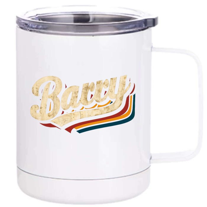 Retro Barry Name Vintage Front & Back 12oz Stainless Steel Tumbler Cup