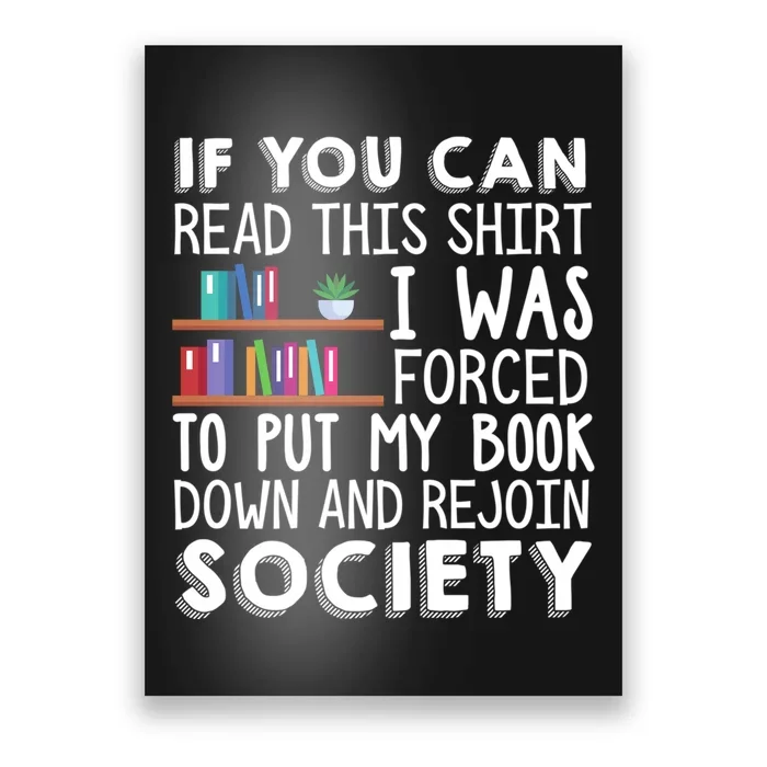 Reading Books Novels Funny Poster