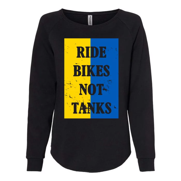 Ride Bikes Not Tanks Ukraine Womens California Wash Sweatshirt