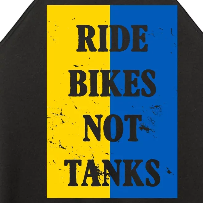 Ride Bikes Not Tanks Ukraine Women’s Perfect Tri Rocker Tank