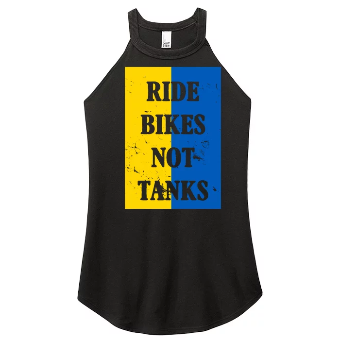 Ride Bikes Not Tanks Ukraine Women’s Perfect Tri Rocker Tank