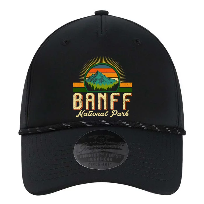 Retro Banff National Park Moutains Camping Hiking Outdoor Performance The Dyno Cap