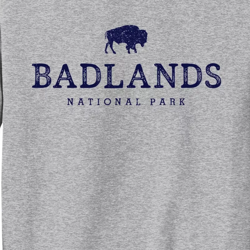 Retro Badlands National Park Bison Hiking Souvenir Tall Sweatshirt