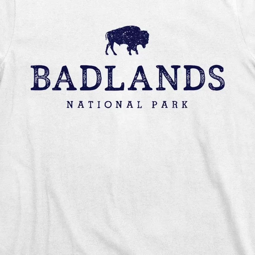 Retro Badlands National Park Bison Hiking Souvenir T-Shirt