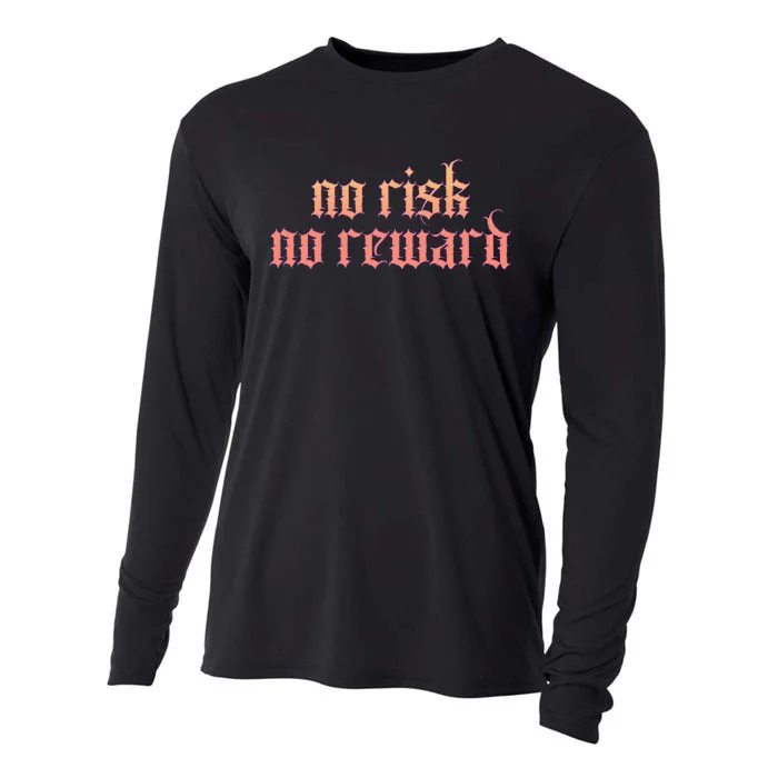 Retro Bootleg No Risk No Reward Cooling Performance Long Sleeve Crew