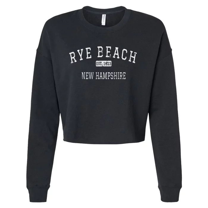 Rye Beach New Hampshire Nh Vintage Cropped Pullover Crew