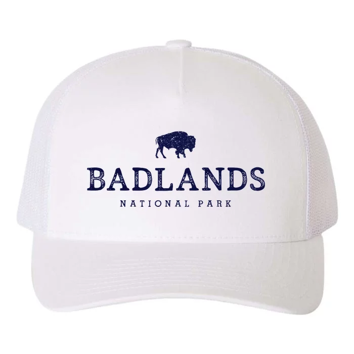 Retro Badlands National Park Bison Hiking Souvenir Yupoong Adult 5-Panel Trucker Hat