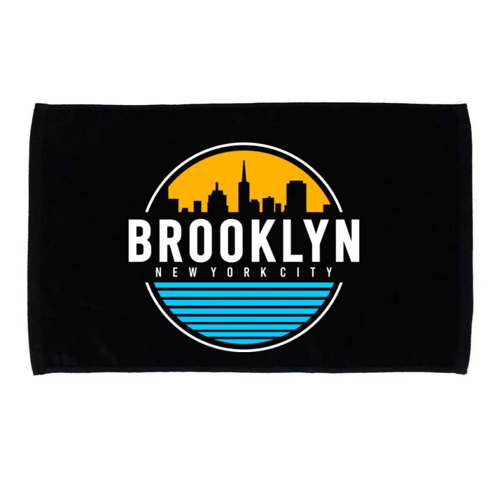 Retro Brooklyn New York City Skyline Microfiber Hand Towel