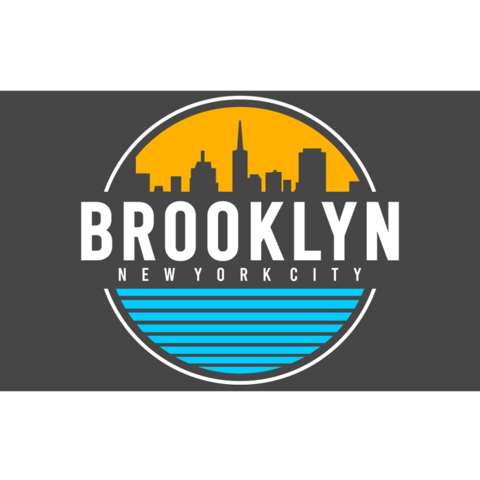 Retro Brooklyn New York City Skyline Bumper Sticker