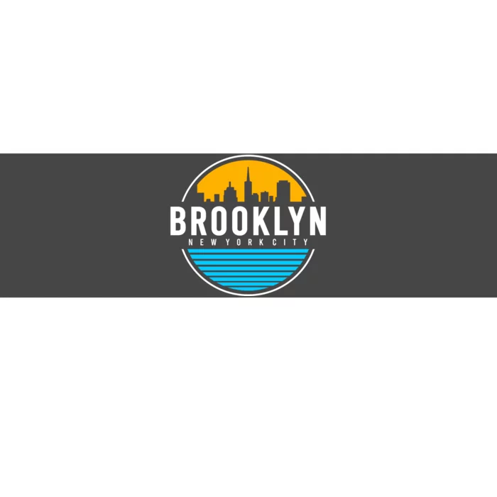 Retro Brooklyn New York City Skyline Bumper Sticker