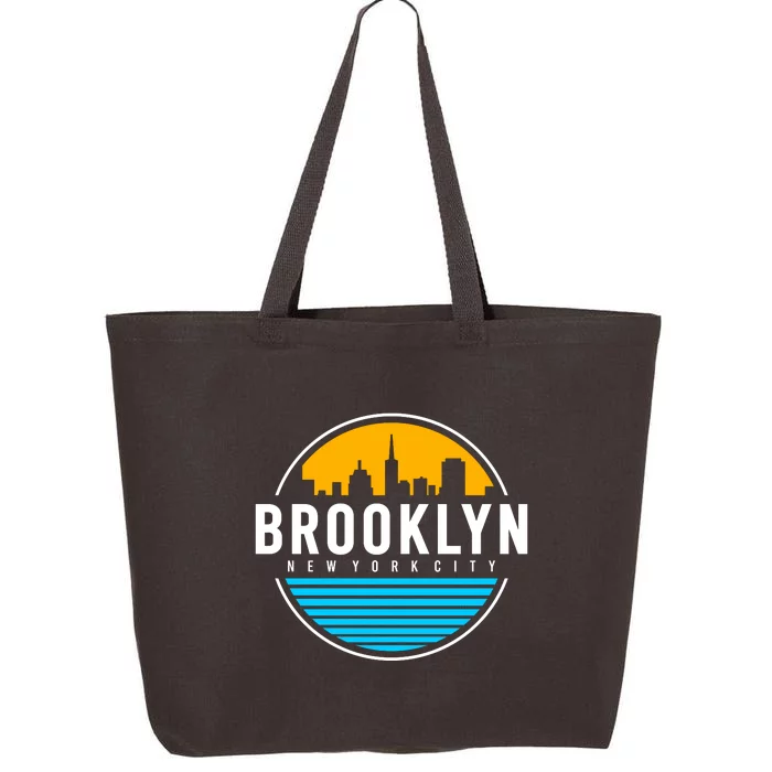 Retro Brooklyn New York City Skyline 25L Jumbo Tote