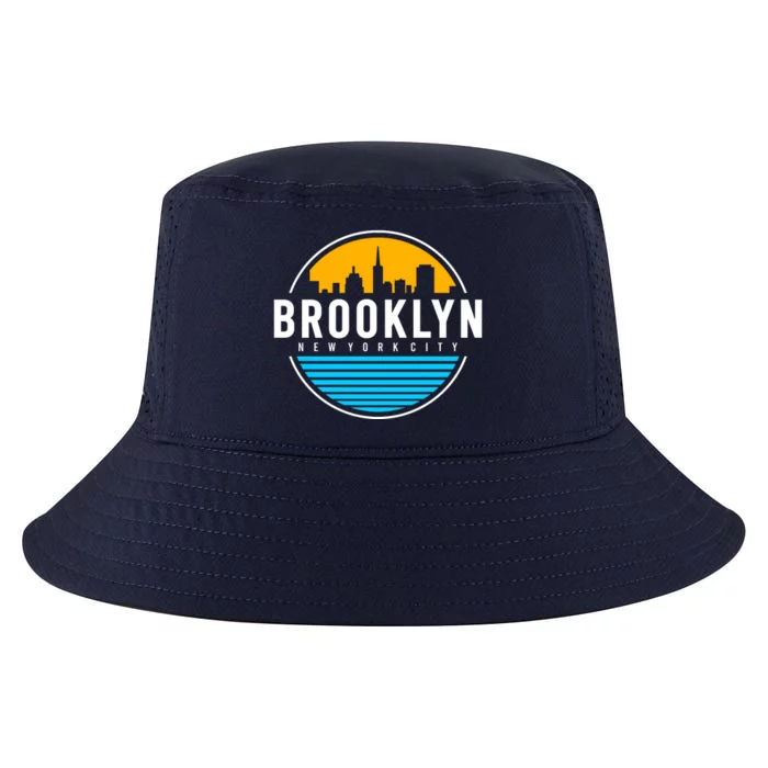 Retro Brooklyn New York City Skyline Cool Comfort Performance Bucket Hat