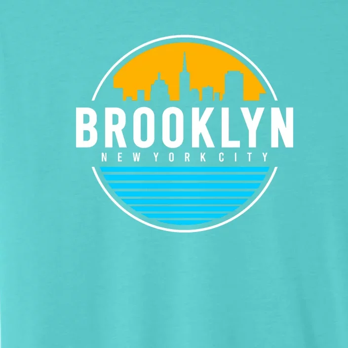 Retro Brooklyn New York City Skyline ChromaSoft Performance T-Shirt