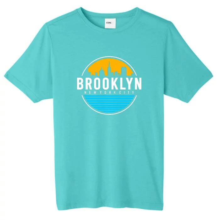 Retro Brooklyn New York City Skyline ChromaSoft Performance T-Shirt