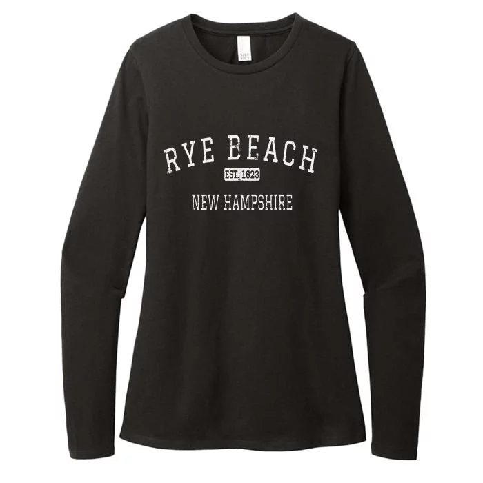 Rye Beach New Hampshire Nh Vintage Womens CVC Long Sleeve Shirt