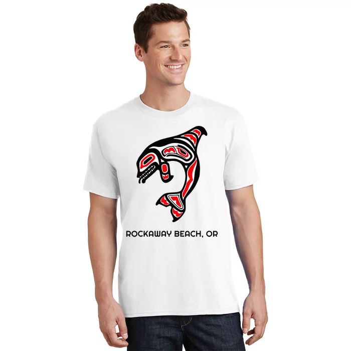 Rockaway Beach Oregon Native American Orca Killer Whale T-Shirt