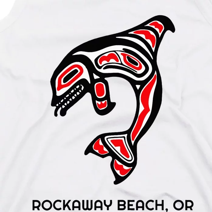 Rockaway Beach Oregon Native American Orca Killer Whale Tank Top