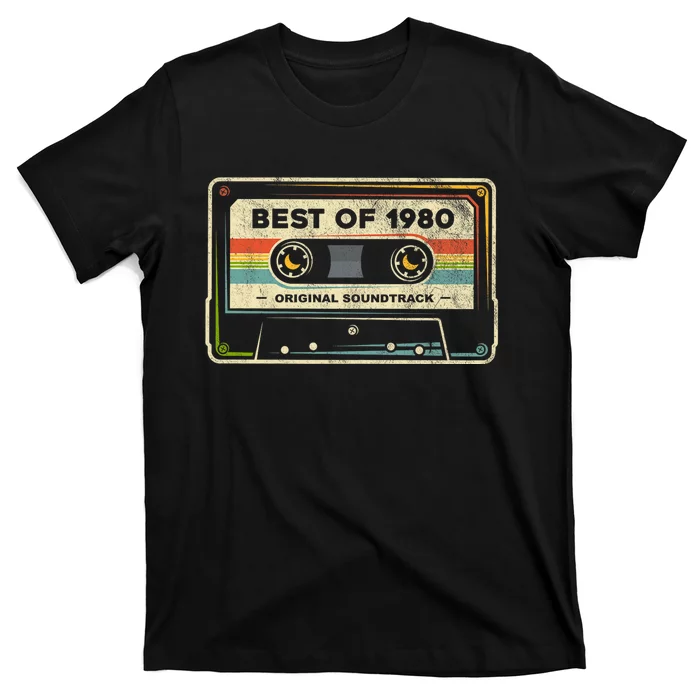 Retro Best Of 1980 Mixtape Vintage 44th Birthday Cassette T-Shirt