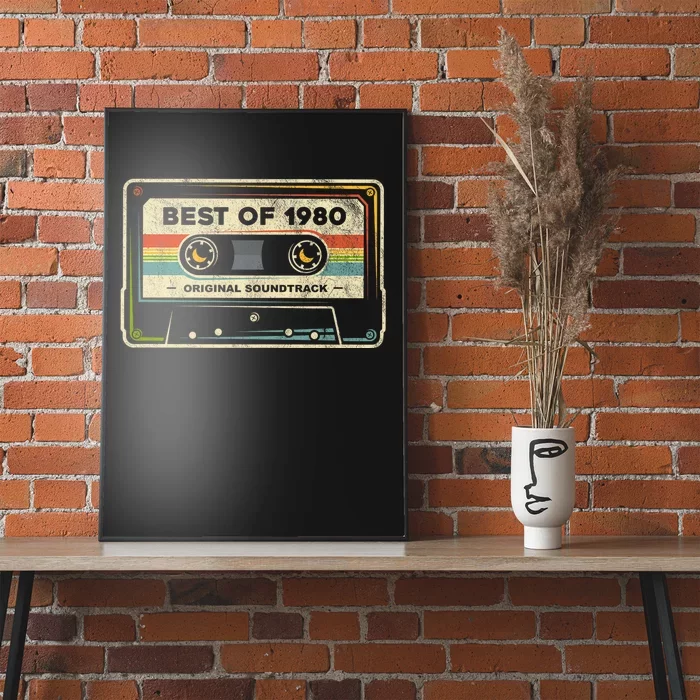 Retro Best Of 1980 Mixtape Vintage 44th Birthday Cassette Poster