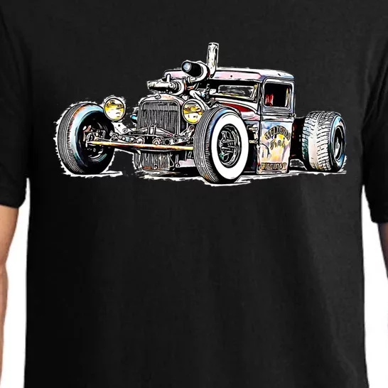 Rust Bucket Outline Rat Rod Hot Rod Diesel Meaningful Gift Pajama Set