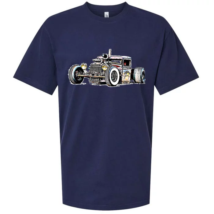 Rust Bucket Outline Rat Rod Hot Rod Diesel Meaningful Gift Sueded Cloud Jersey T-Shirt