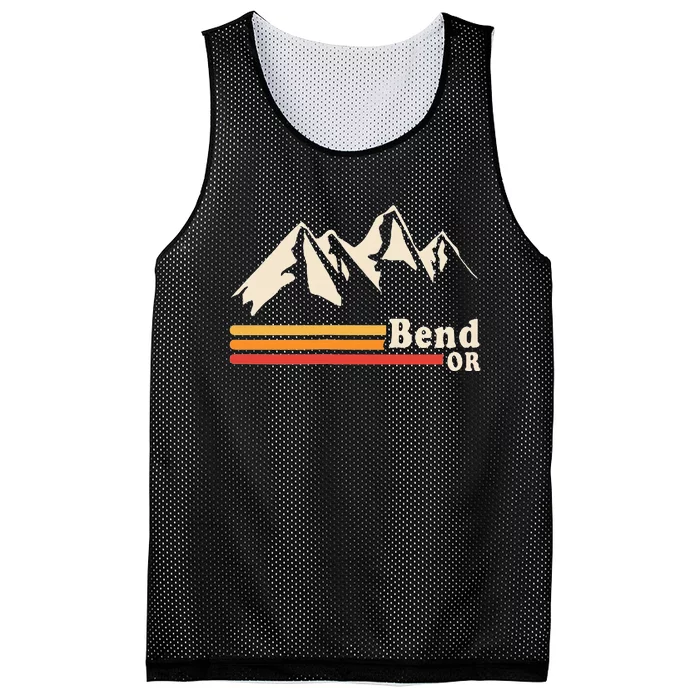 Retro Bend Oregon Mountains Mesh Reversible Basketball Jersey Tank