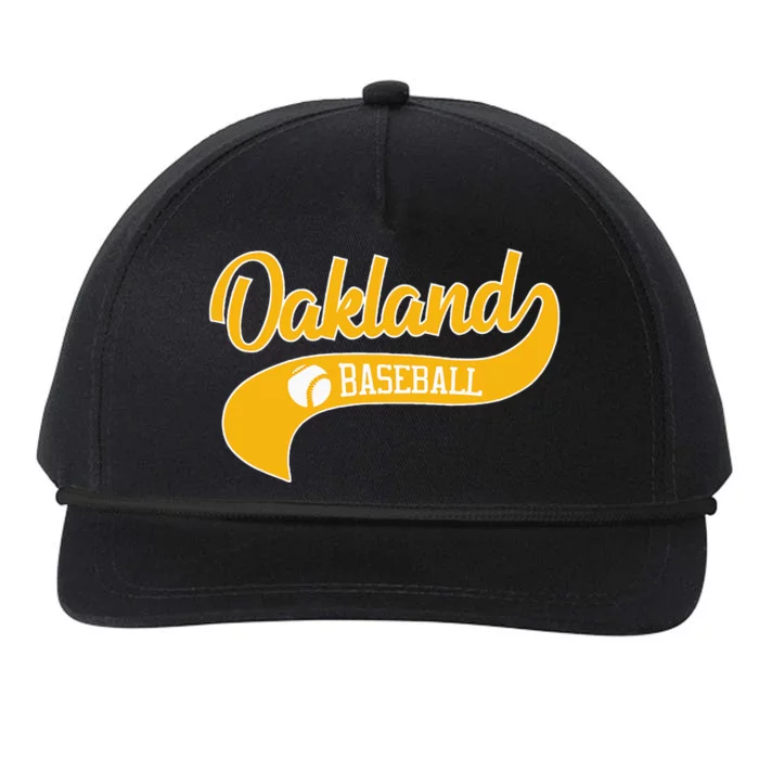 Retro Baseball Oakland Vintage Swoosh Snapback Five-Panel Rope Hat