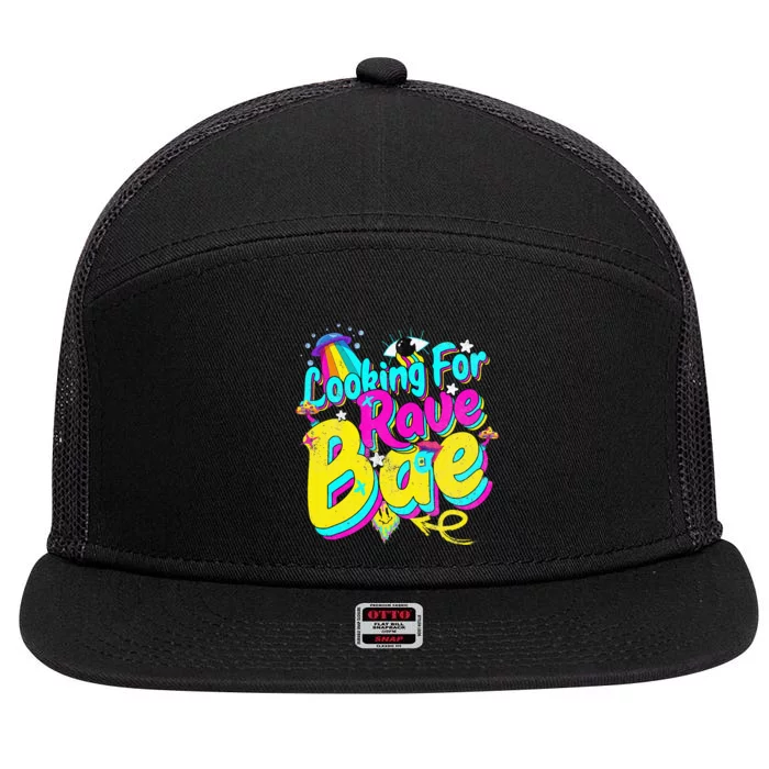 Rave Bae Outfit Trippy Vintage Tops Looking For Rave Bae 7 Panel Mesh Trucker Snapback Hat