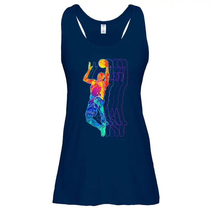 Retro Basketball Player Gift Ladies Essential Flowy Tank