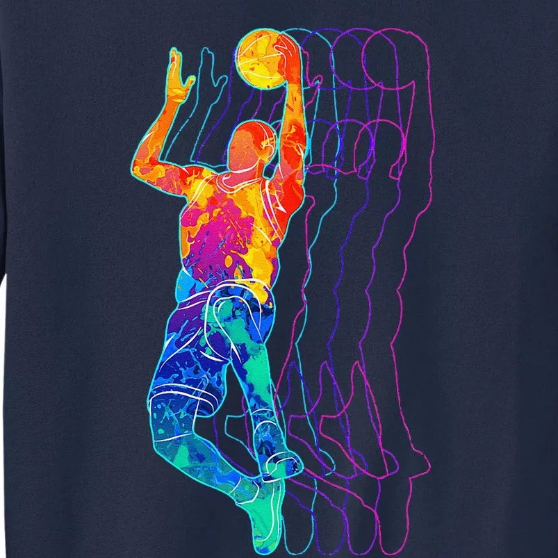 Retro Basketball Player Gift Tall Sweatshirt