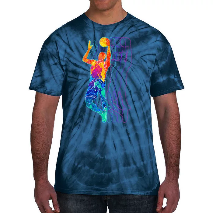 Retro Basketball Player Gift Tie-Dye T-Shirt