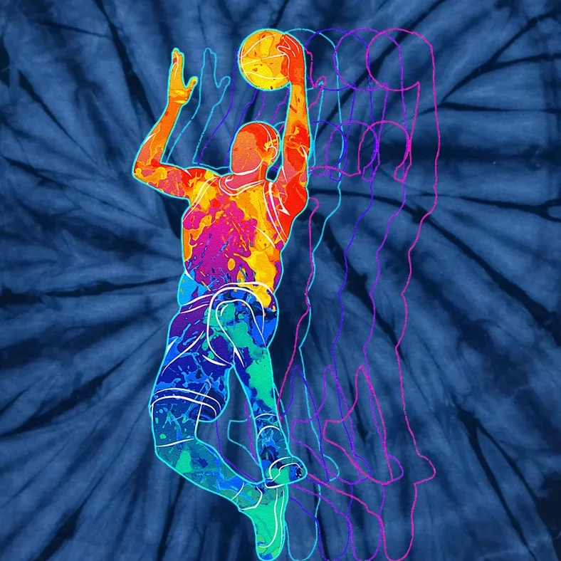 Retro Basketball Player Gift Tie-Dye T-Shirt