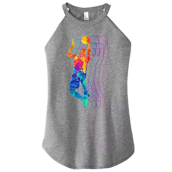 Retro Basketball Player Gift Women’s Perfect Tri Rocker Tank