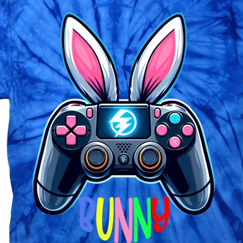 Rabbit Bunny Playing Gamer Graphic Happy Easter Gift Tie-Dye T-Shirt