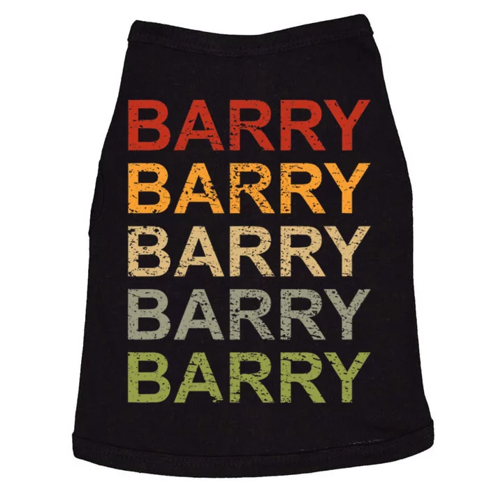 Retro Barry Personalized Barry Name Boy Man Barry Doggie Tank