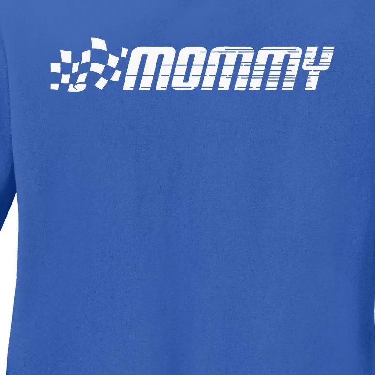 Racing Birthday Party Mommy Ladies Long Sleeve Shirt