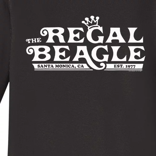 Regal Beagle Pub ThreeS Company Retro Tv Show Baby Long Sleeve Bodysuit