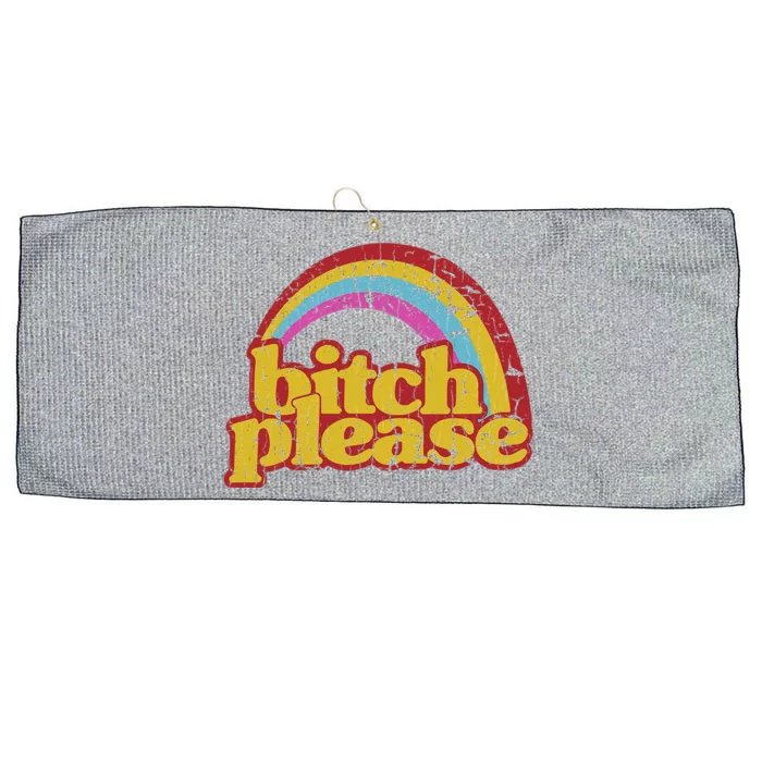 Rainbow Bitch Please Large Microfiber Waffle Golf Towel