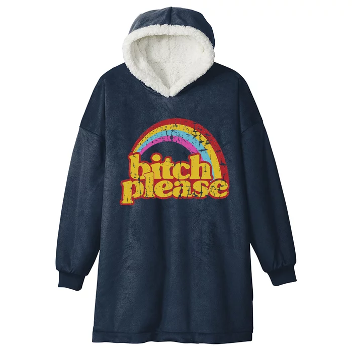 Rainbow Bitch Please Hooded Wearable Blanket