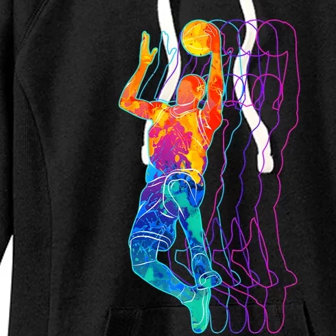 Retro Basketball Player Gift Women's Fleece Hoodie