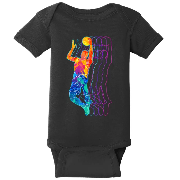 Retro Basketball Player Gift Baby Bodysuit