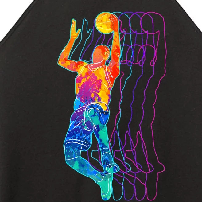 Retro Basketball Player Gift Women’s Perfect Tri Rocker Tank