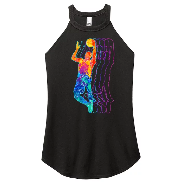 Retro Basketball Player Gift Women’s Perfect Tri Rocker Tank