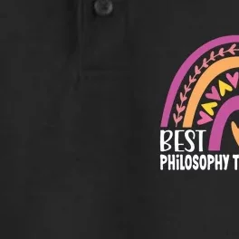 Rainbow Best Philosophy Teacher Mom Ever Mother's Day Dry Zone Grid Performance Polo