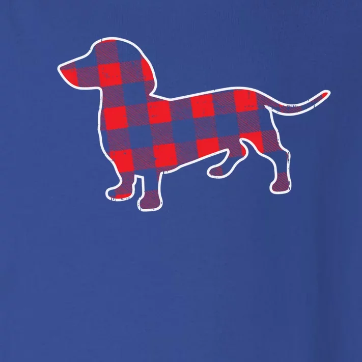 Red Bufallo Plaid Dachshund Dog Xmas Holiday Wiener Gift Cool Gift Toddler Long Sleeve Shirt