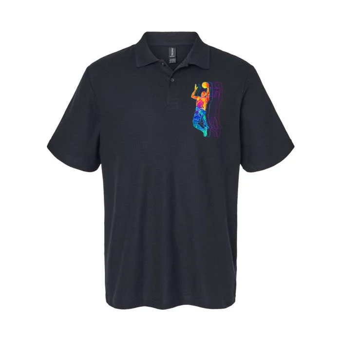 Retro Basketball Player Gift Softstyle Adult Sport Polo