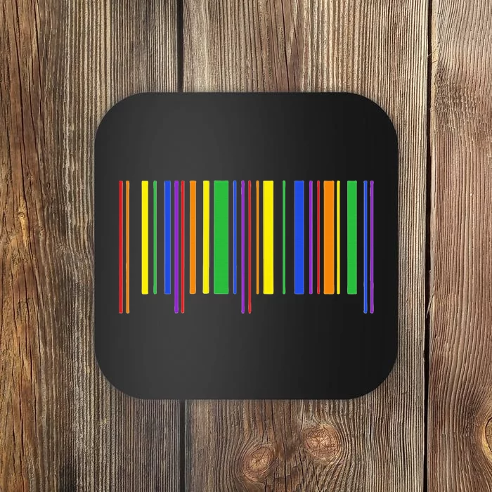 Rainbow Barcode Pride Month Subtle Lgbt Design Gay Rights Coaster