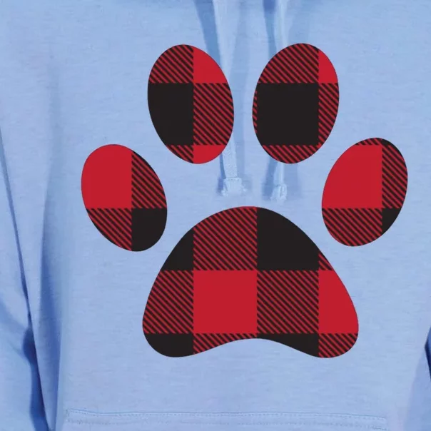 Red Black Plaid Paw Print Gift Unisex Surf Hoodie