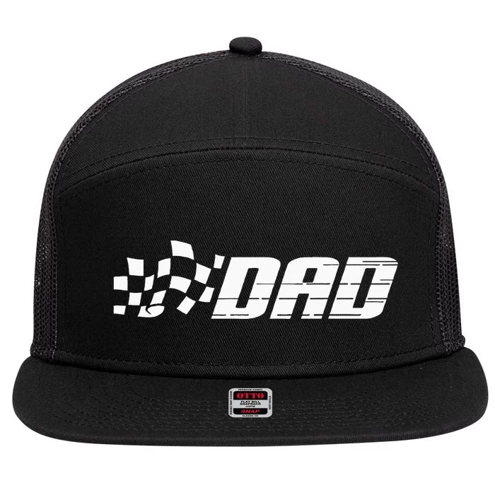 Racing Birthday Party Matching Family Race Car Pit Crew Dad 7 Panel Mesh Trucker Snapback Hat